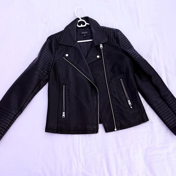 Nordstrom’s Topshop Faux Leather Jacket - Picture 3 of 4